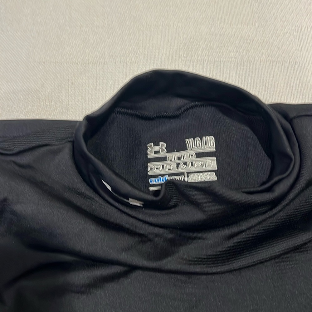 Under Armour, black shirt, youth large - Picture 2 of 3